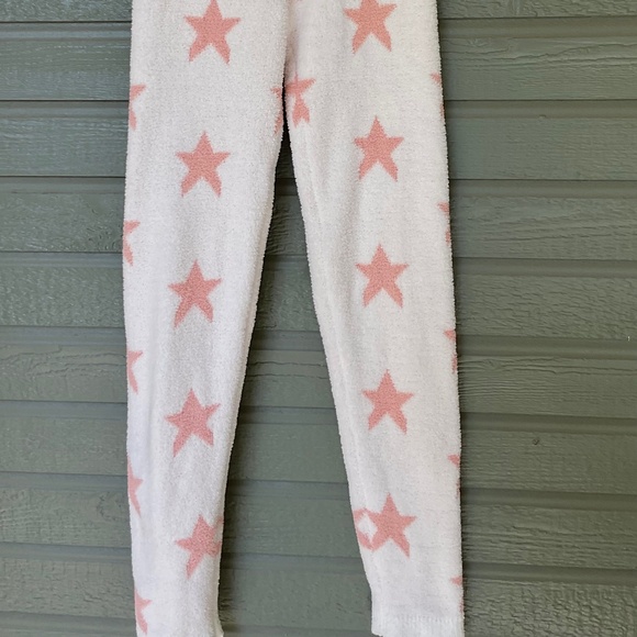 SOLD——-Honeydew 🎁White Soft and Cozy Lounge Pants Pajamas with Pink Stars SM - Picture 2 of 3